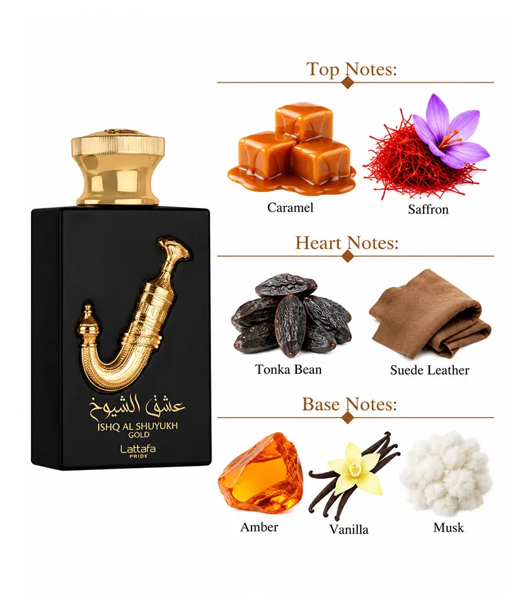 Ishq Al Shuyukh Gold Eau De Parfum 100ml Lattafa Pride